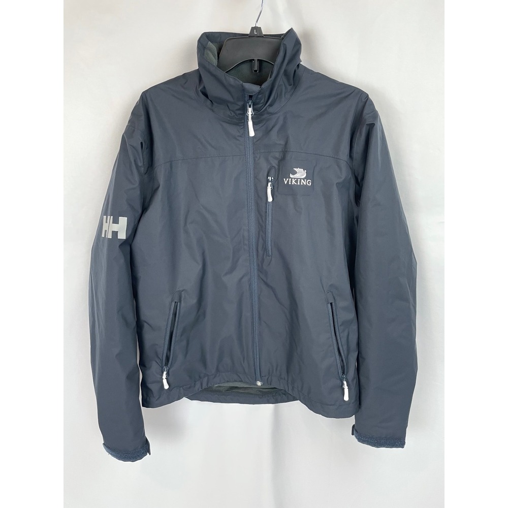 Helly Hansen Small Black Viking Cruise Jacket Softshell Fleece Lined Full Zip